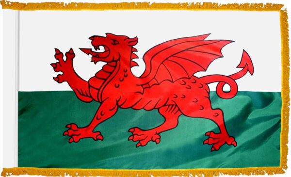 Wales flag with fringe - for indoor use