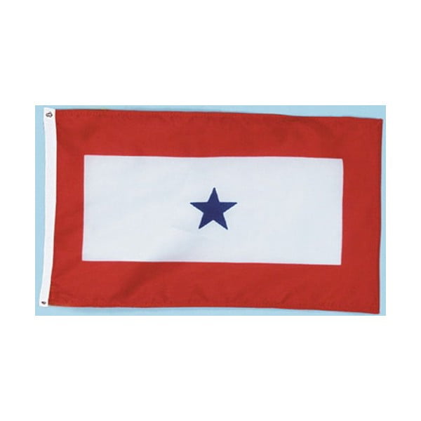 Blue Star Service Flag - 3'x5' - For Outdoor Use