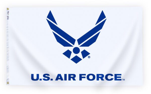 Air force wings flag with white background - 3'x5' - for outdoor use