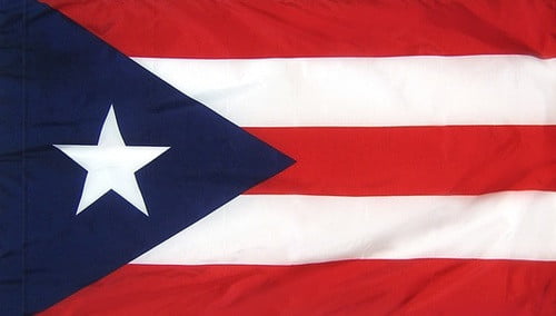 Puerto Rico - Territory Flag with Pole Sleeve - For Indoor Use