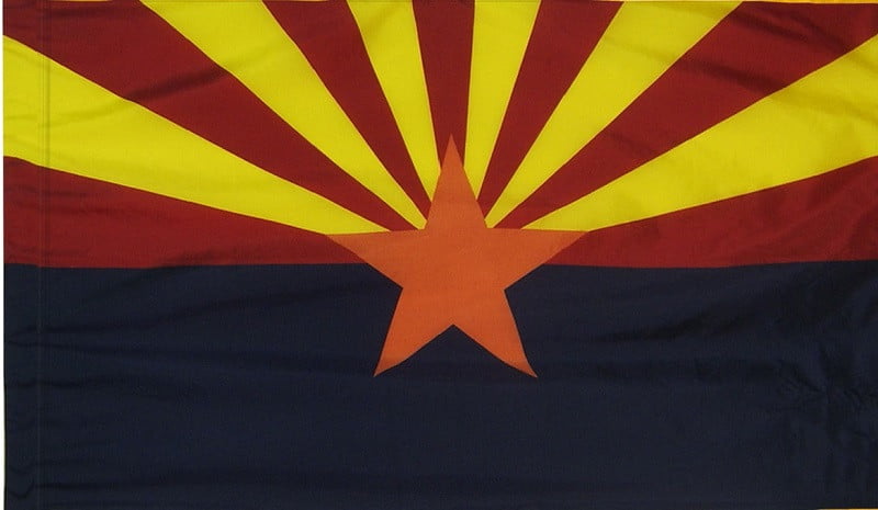 Arizona - State Flag with Pole Sleeve - For Indoor Use