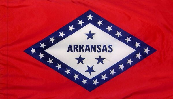 Arkansas - state flag with pole sleeve - for indoor use