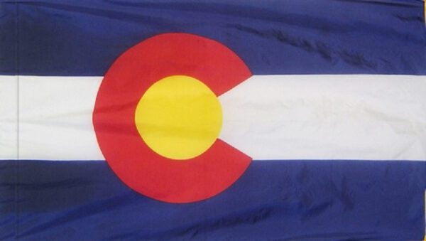 Colorado - state flag with pole sleeve - for indoor use