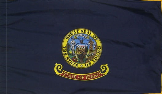 Idaho - state flag with pole sleeve - for indoor use