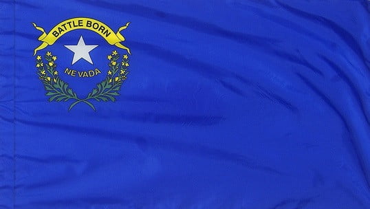 Nevada - state flag with pole sleeve - for indoor use