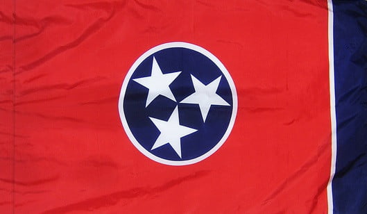 Tennessee - state flag with pole sleeve - for indoor use