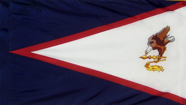 American samoa - territory flag with pole sleeve - for indoor use