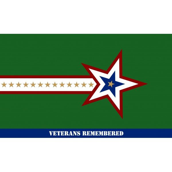 "Veterans Remembered" Flag - 3'x5' - For Outdoor Use