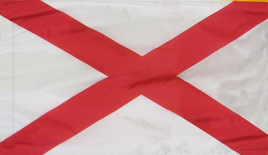 Alabama - State Flag with Pole Sleeve - For Indoor Use