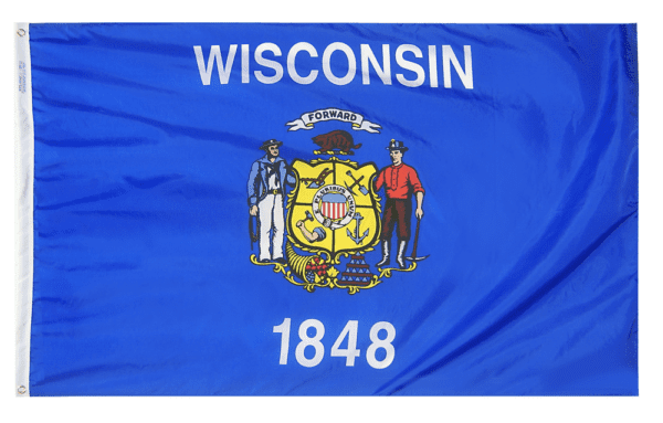 Wisconsin - state flag - for outdoor use