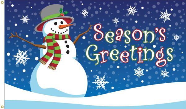 "season's greetings" flag - 3'x5' - for outdoor use