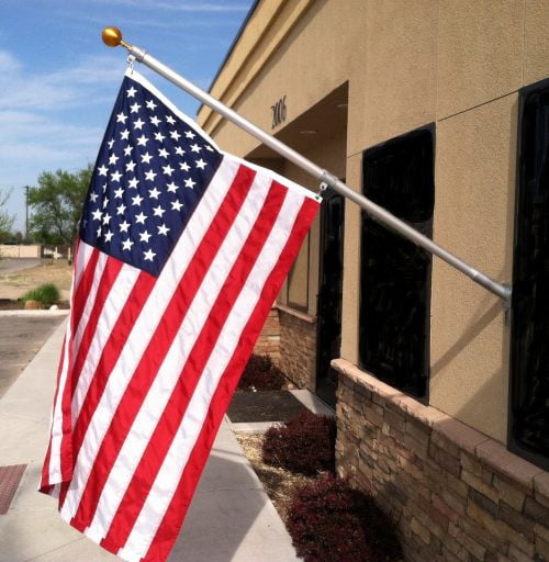 American flag set - 6' premium aluminum flagpole