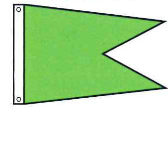 Attention Flag - Burgee Angle Shape - Solid Color - For Outdoor Use