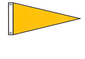 Attention Flag - Pennant Shape - Solid Color - For Outdoor Use