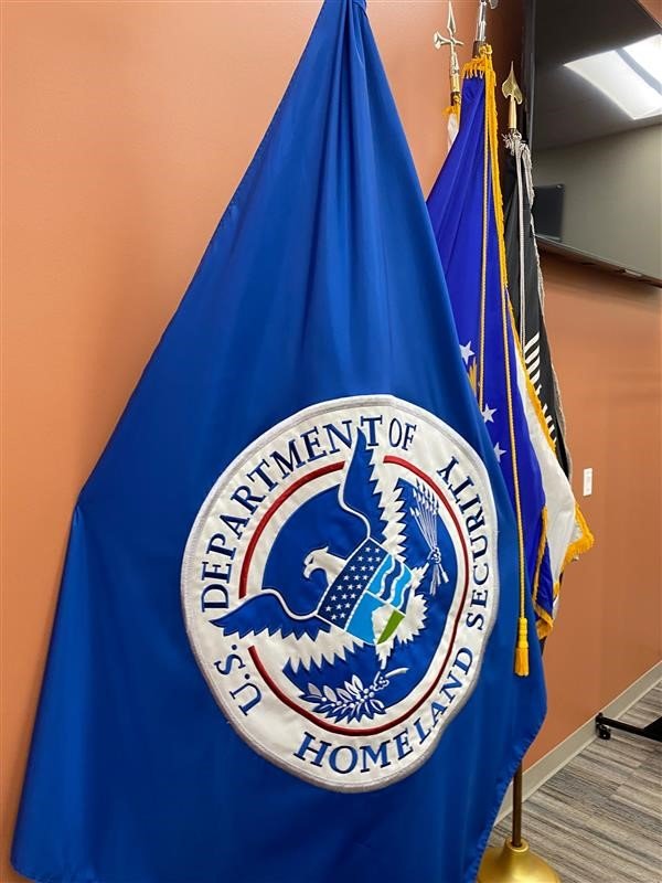 DHS Embroidered Indoor Flag Set