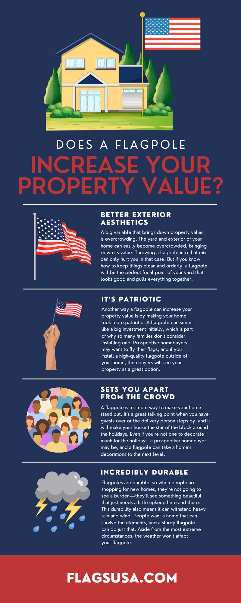 Does a flagpole increase your property value?