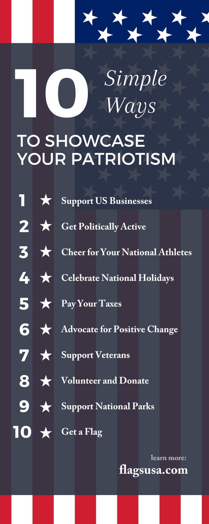 10 simple ways to showcase your patriotism